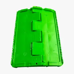 WENCO - CAJA DE PLASTICO CON TAPA ABISAGRADA VERDE 52LT - PACK 2