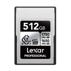 LEXAR - Memoria CFexpress 4.0 Lexar Professional 512GB Type A - Silver Series - R:1750mb - W:1650mb