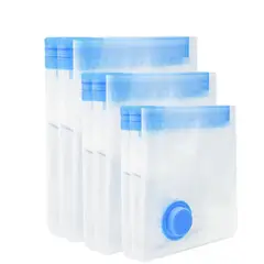 GENERICO - Pack x5 Bolsas Al Vacío Herméticas Incluye Desinflador Alta resistencia Almacenamiento Compresión