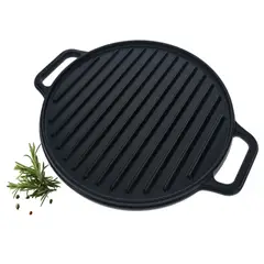 VICTORIA - Plancha Asadora Redonda de Hierro Reversible de 32cm Precurada - Victoria