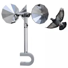 GENERICO - Ahuyentador De Aves Giratorio Reflectante 360° Con Soporte Tipo U Para Balcones Y Techos