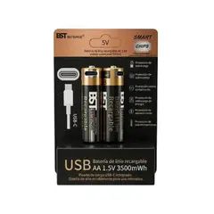 GENERICO - BATERIA RECARGABLE AA CON CARGA USB TIPO C
