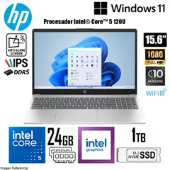 HP - Laptop HP 15-FD0362LA Intel Core 5 120U 24GB DDR5 1TB SSD 15.6″ FHD