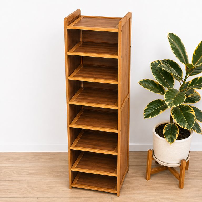Zapatera Organizador de Zapatos de Madera Bambu 7 Niveles