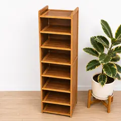INSPIRA MARKET - Zapatera Organizador de Zapatos de Madera Bambu 7 Niveles