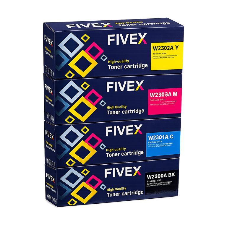 Kit de Toner HP FIVEX Compatible 230A CYMK 4203, MFP 4303 con CHIP