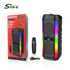 GENERICO - Parlante Karaoke Sing-e ZQS6240XW con Micrófono y Luces LED