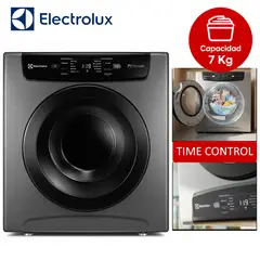 Electrolux - Secadora 7kg Gris Premium Care con Time Control EDEJ07D2JSYG