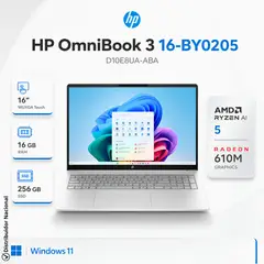 HP - Laptop HP OMNIBOOK 3 16-BY0205 16" WUXGA  (Pantalla táctil) AMD Ryzen™ 5-40 16GB RAM 256GB SSD D10E8UA