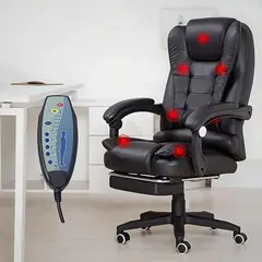 GENERICO - Sillón Masajeador Reclinable Ergonómico con Control Remoto y Reposapiés