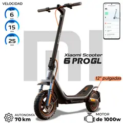 XIAOMI - Scooter Electrico Xiaomi 6 PRO 25km/h, 70km, 1000W