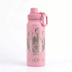 LITTLE BRU ACCESORIOS EXCLUSIVOS - Termo Tomatodo Cristiano Ronaldo Personalizado 700 Ml Rosa