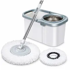 MINARI - Trapeador Centrifugador con Balde Escurridor 360° Gris T02V