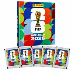 GENERICO - PACK DE 5 FIGURITAS Y UN PASTA DURA COLECCIONABLE MUNDIAL DE FUTBOL 2026