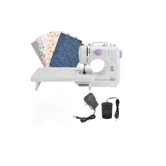 GENERICO - MÁQUINA COSER PORTÁTIL ELÉCTRICA 12 PUNTADAS MÁS TABLERO ,Brazo Libre y Overlock