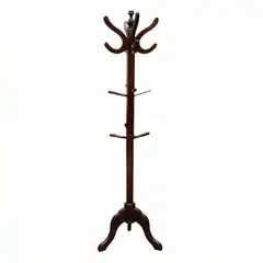 GENERICO - Percheros de pie Wengue colgador de ropa 16 perchas en madera 1.75 de alto Muebles Gaudi
