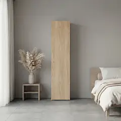 TUHOME - Ropero 1 Puerta Dreams Fresno Y Blanco 170,0x40,0x40,2 Cm