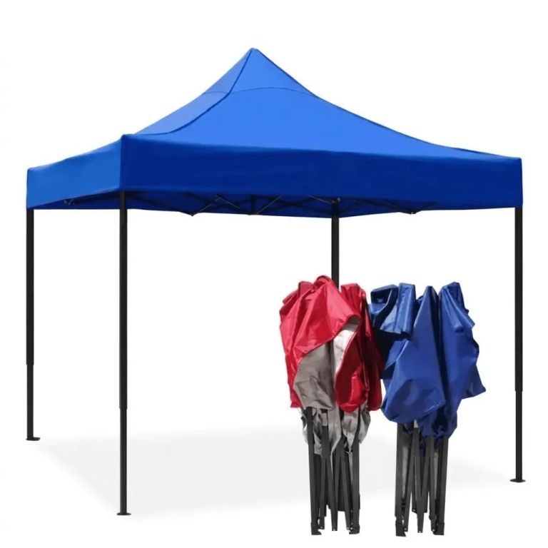 Carpa Para Jardín Y Exterior Con Toldo Plegable De Lona IMPERMEABLE 3x3 metros Color Azul
