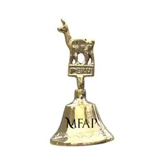 MFAP BRONCERIA Y ANTIGUEDADES - Campanita llama en bronce fundido 8 cm