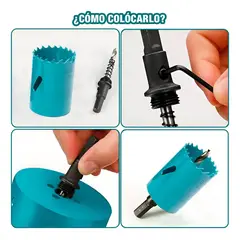 TOTAL - Kit Set Juego Sierra Copa Bi-metal 7 Piezas Total Tacsh1071