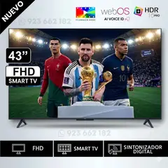 LG - Televisor LG 43 Led FULL HD Smart TV Thinq AI 43LR6000PSA