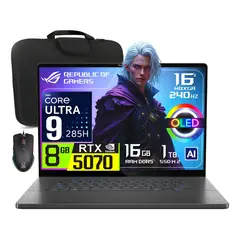 ASUS - Laptop Asus ROG Zephyrus G16 Core Ultra 9-285H Nvidia 8gb RTX5070 Ram 16gb 1tb Ssd 16″ OLED 240Hz