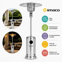 Imaco - Estufa de Patio Acero Inox a Gas Imaco PHS130 45,000 BTU