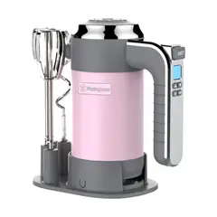 Westinghouse - Batidora de mano con base Retro WH 350W rosado