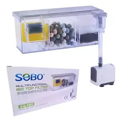 SOBO - Filtro Externo Aéreo SOBO AQ-16H Cascada 400 L/H 3 Etapas para Acuario