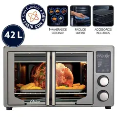 OSTER - Horno con freidora de aire digital Oster® de 42 litros, puertas francesas, TSSTTV42FDDAFNS