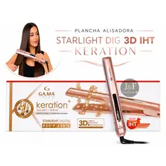 Gama - PLANCHA ALISADORA GA.MA STARLIGHT DIGITAL IHT KERATION PLACA CERAMICA WIDE & LONG  230 GRADOS
