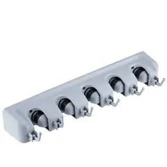 GENERICO - SOPORTE ORGANIZADOR COLGADOR PARA ESCOBAS GRIS