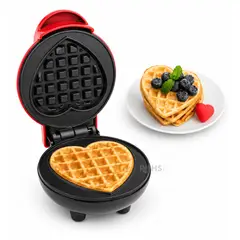OEM - Wafflera Eléctrica Forma De Corazón RAF R.2220 Con Placas Antiadherentes