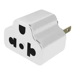 EPEM - Adaptador universal Epem x2 espigas planas, 16A 250VA blanco
