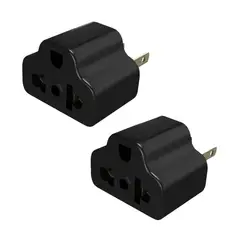 EPEM - Adaptador universal Epem X2 espigas planas 16A 250VA negro