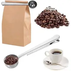 GENERICO - Cuchara Medidora De Café Con Clip Sellador