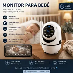 GENERICO - MONITOR PARA BEBÉ WIFI HD  SEGURIDAD, TRANQUILIDAD Y CONEXIÓN EN TODO MOMENTO