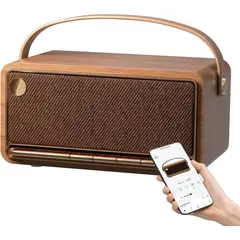 EDIFIER - Edifier MP330 Altavoz Bluetooth Portátil Retro Madera Marrón 40W Hi-Res