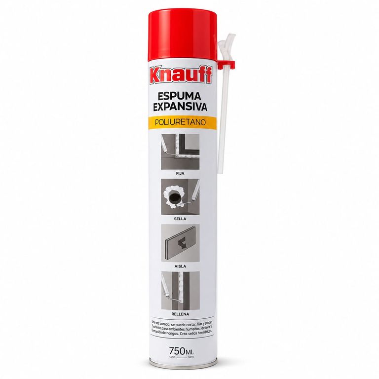 Espuma Expansiva Poliuretano Knauff 750ml Sellador Aislante Multiuso