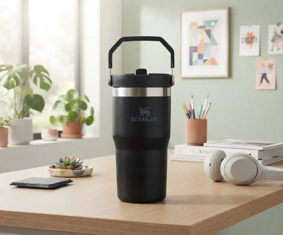 Flip Straw Tumbler Black 20oz 590ml