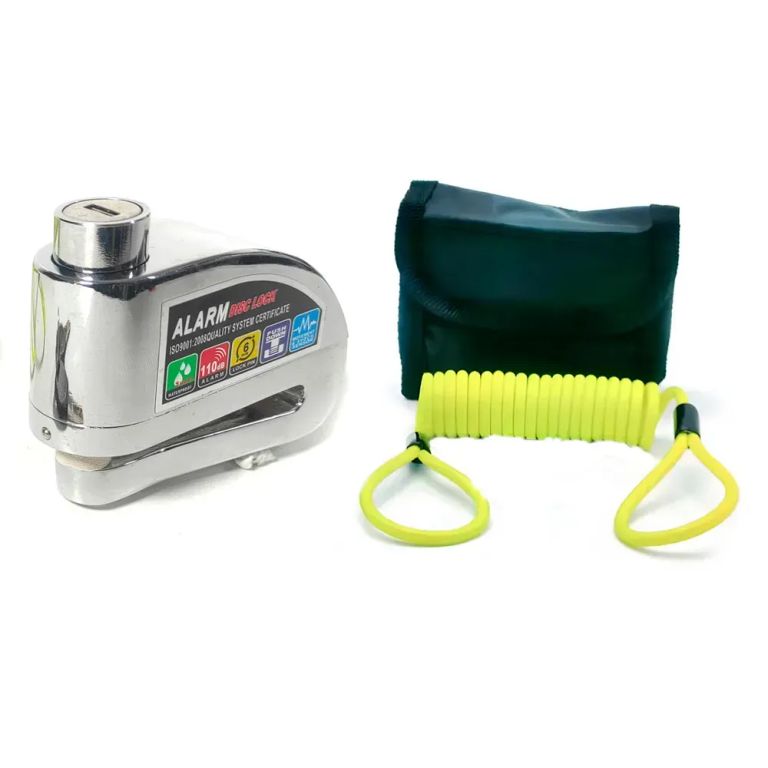 Candado Disco Kmazter KM8004 Para Moto Con Alarma y 2 Llaves