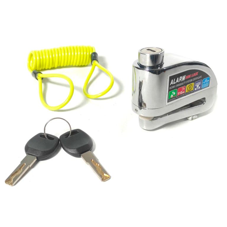 Candado Disco Kmazter KM8004 Para Moto Con Alarma y 2 Llaves