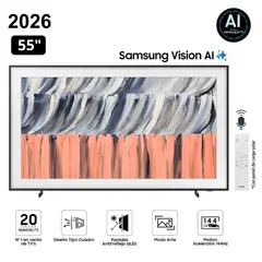 SAMSUNG - Televisor Samsung The Frame 55" Qled 4k Vision AI Smart TV 55LS03HE - Nuevo 2026