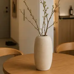 LAR DANIELSEN - Jarrón beige con silueta cilindrica 20.5 cm - Oslo