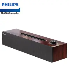 PHILIPS - Altavoz PHILIPS SPA3808 Madera, HIFI, Bluetooth 5.3, Barra de Sonido