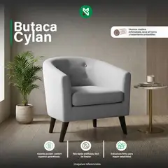 MUEBLES MACRUMO - Butaca Cylan - Gris Claro