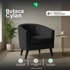 MUEBLES MACRUMO - Butaca Cylan - Gris Oscuro