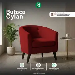 MUEBLES MACRUMO - Butaca Cylan - Rojo.