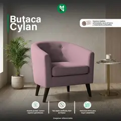 MUEBLES MACRUMO - Butaca Cylan - Rosado