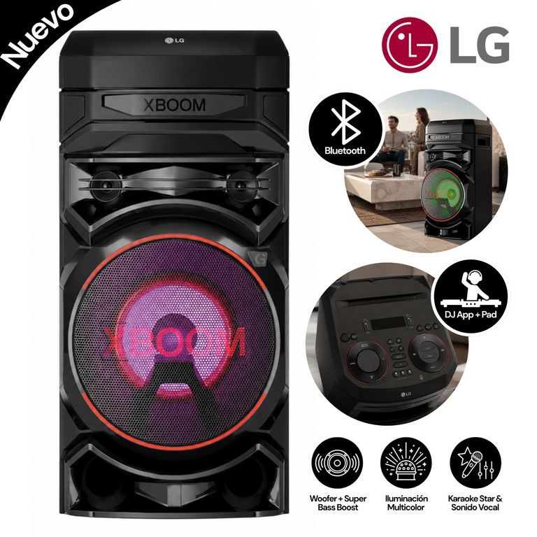 Torre de Sonido LG XBOOM con Bluetooth Karaoke RNC5